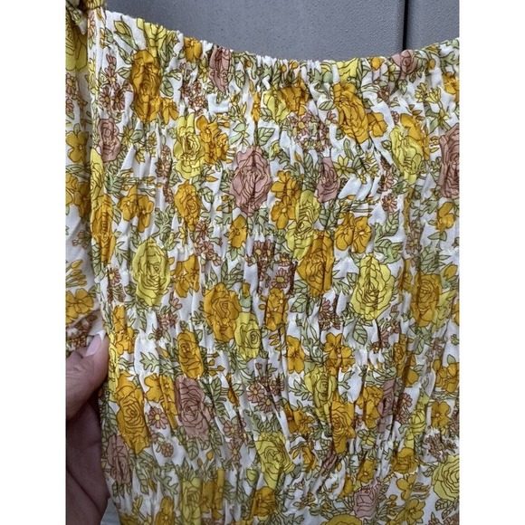 Faithful the brand Juniper midi dress grey garden floral sz 4 - Picture 11 of 13